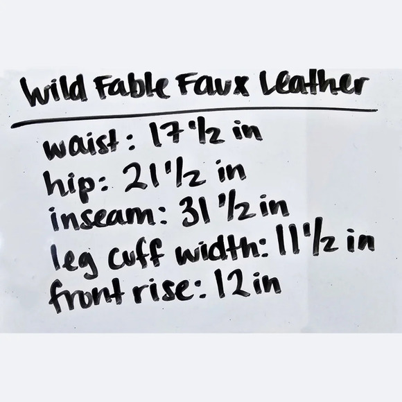 WILD FABLE Faux Leather Burgundy Wine Wide Leg Cargo Pants, Elastic Back Waist - Picture 16 of 16